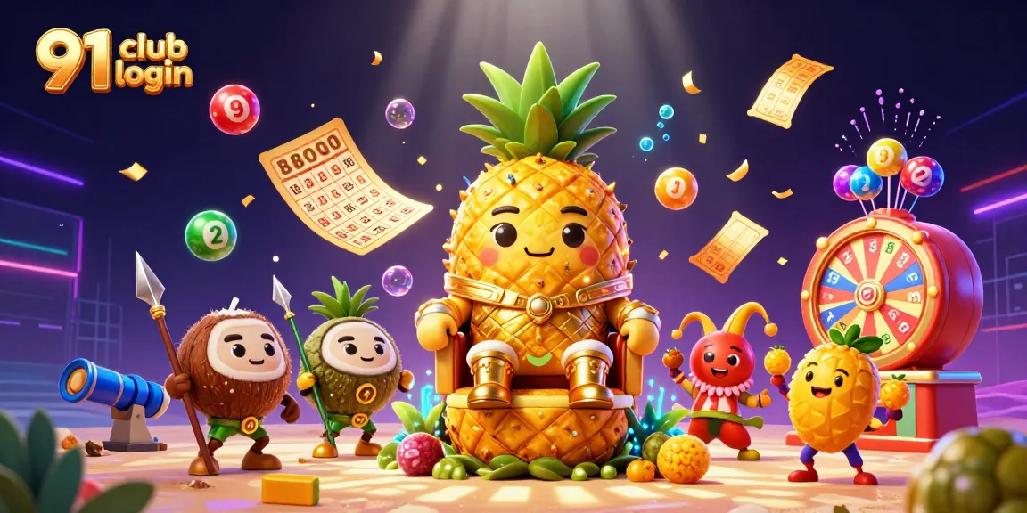 Engage with thrilling 91 club login experience, featuring a vibrant casino scene and colorful gaming elements.