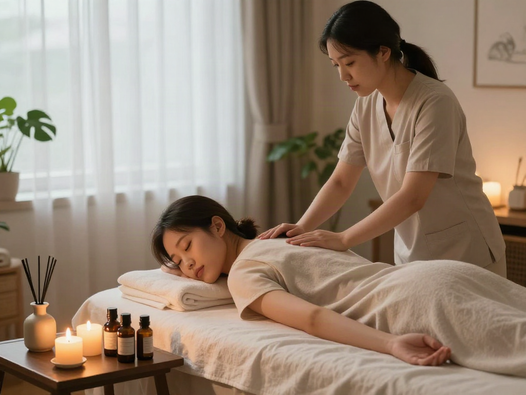 Relaxing 시흥출장안마 experience at home with professional therapist in serene environment