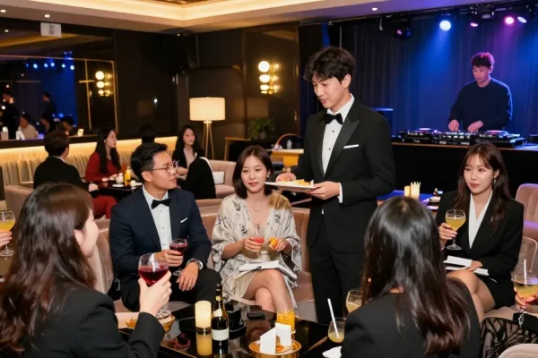 강남블랜딩쩜오에서의 고급스러운 서비스와 고객의 즐거운 순간을 담은 이미지